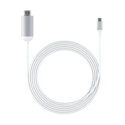 Satechi USB-C auf HDMI 4K Kabel, Silber, 1,8m
