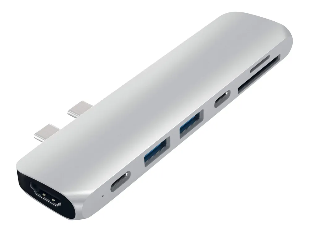 Satechi USB-C Hub (7 in 2), Silber