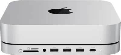 Satechi Aluminum Mac mini / Mac Studio Stand Hub Silber mit SSD-Steckplatz