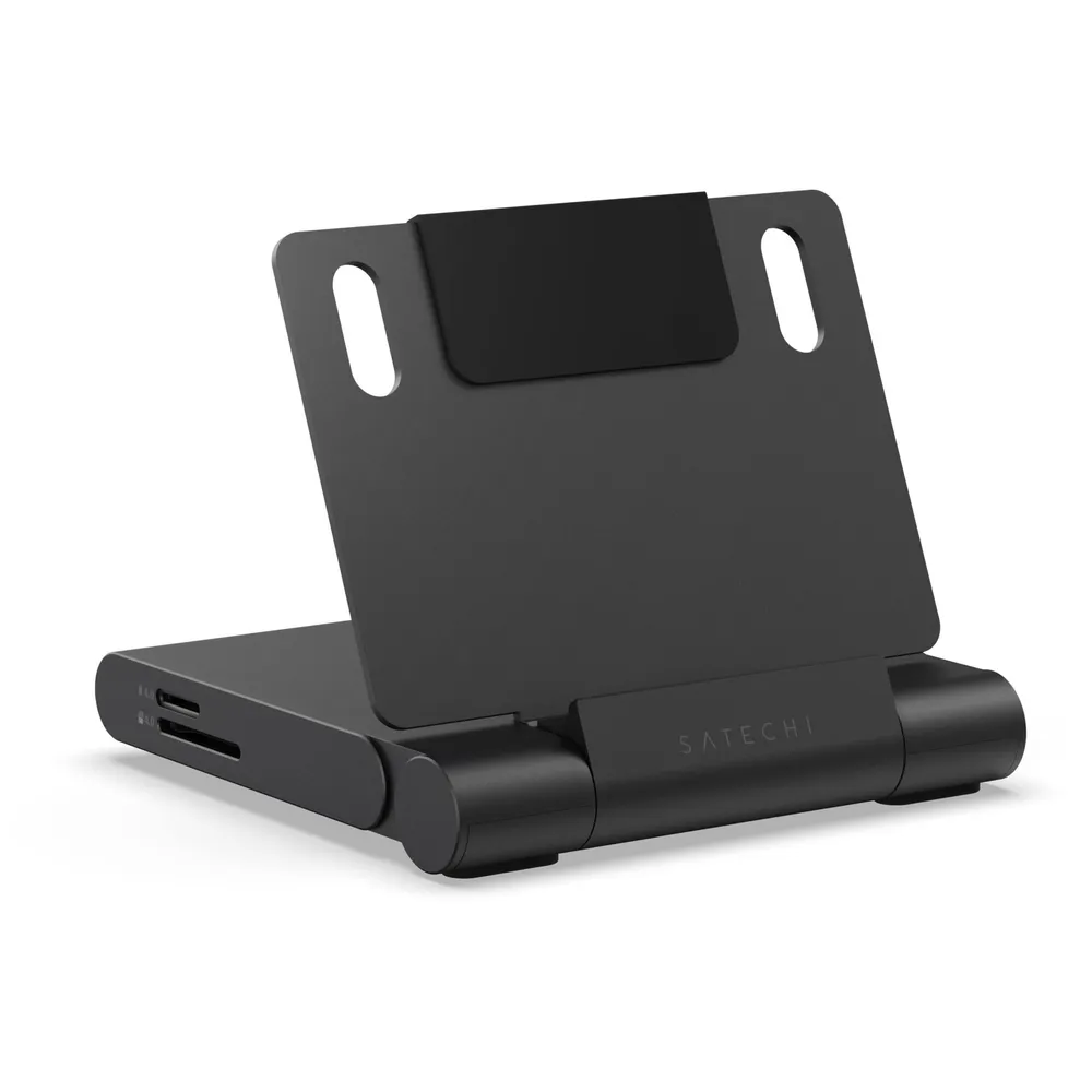 Satechi OntheGo Foldable Stand USB-C Hub für iPad (7 in 1), Schwarz