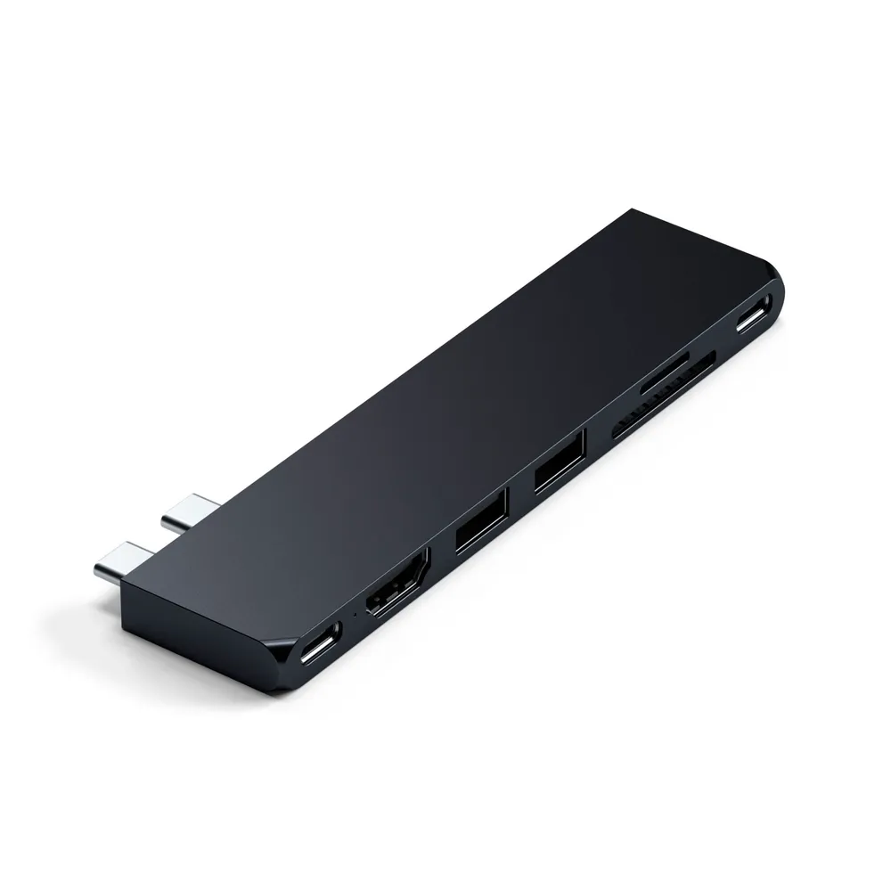 Satechi USB-C Pro Hub Slim Adapter (7 in 2), Mitternacht