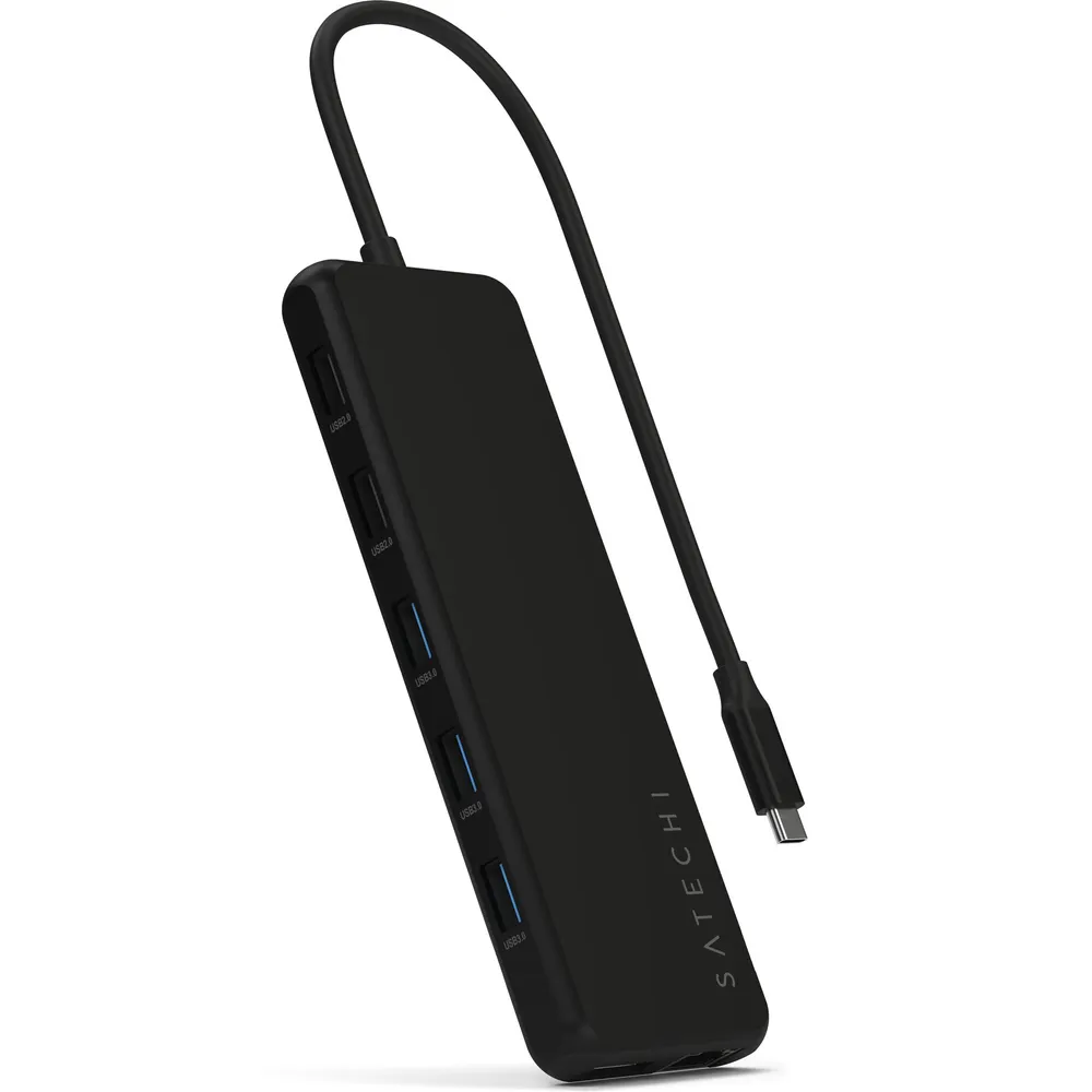 Satechi USB-C Triple Display Multiport Hub (13 in 1), Schwarz, 100W