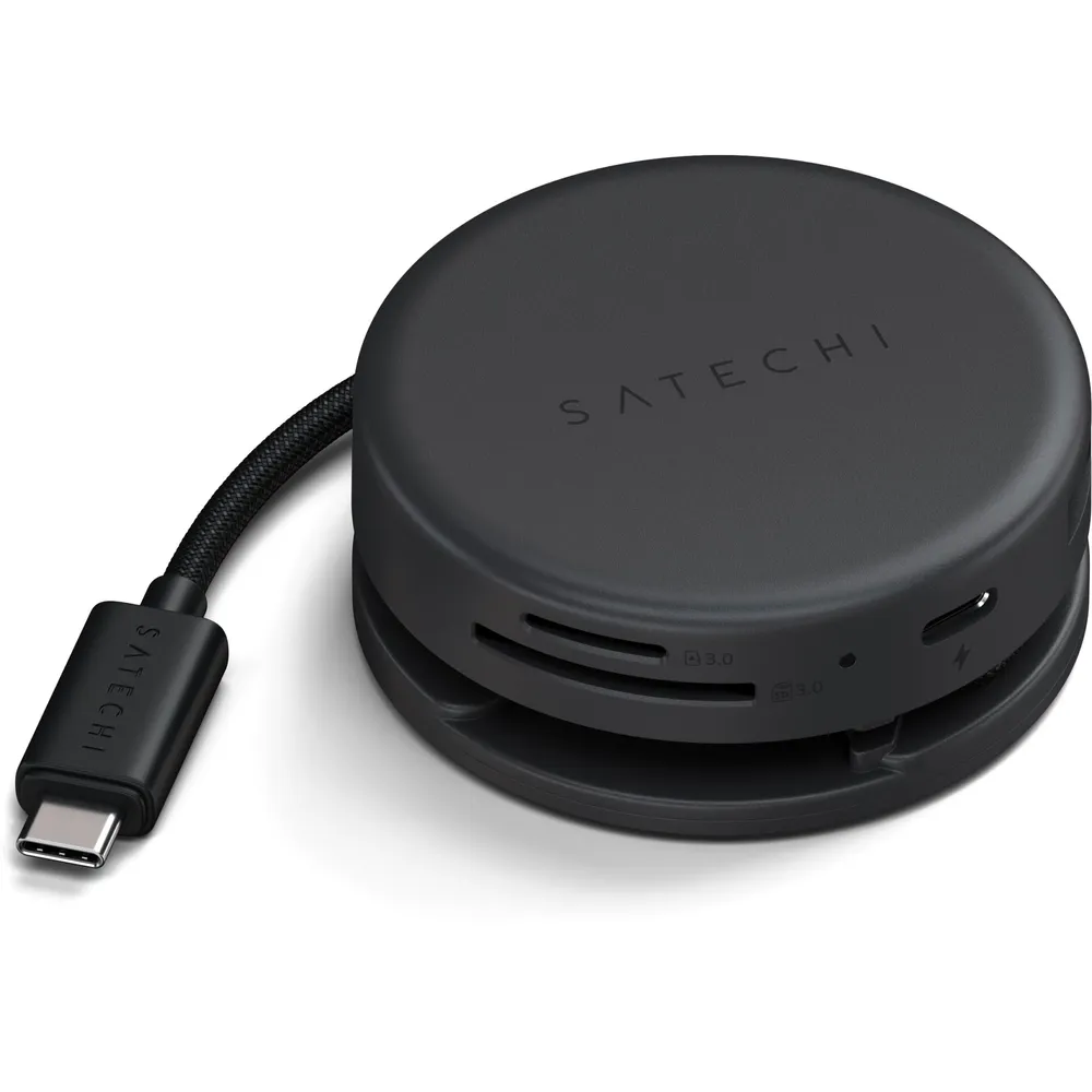 Satechi OntheGo USB-C Multiport Hub (7 in 1), Schwarz