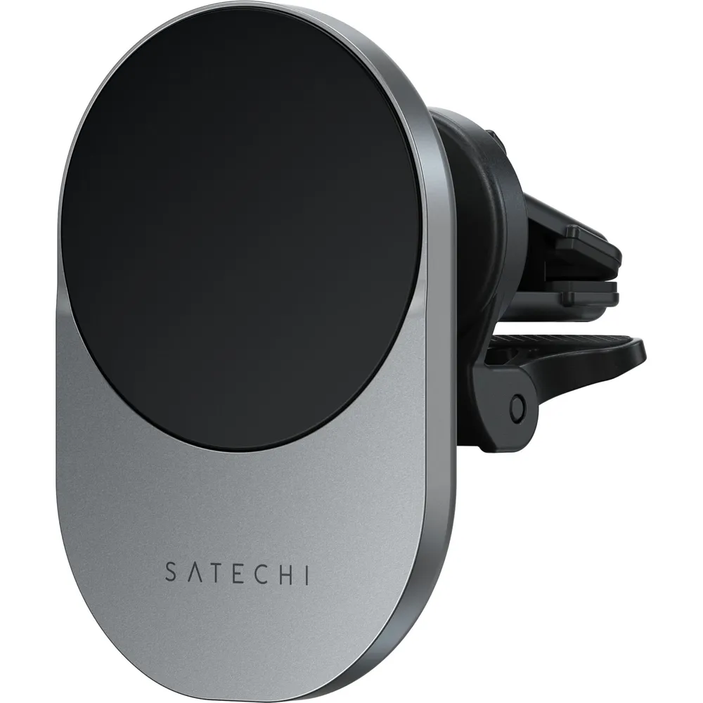 Satechi Qi2 Wireless magnetisches Kfz-Ladegerät, Schwarz/Grau, Aluminium, 15W