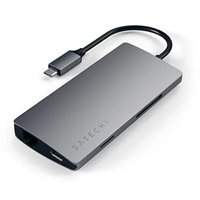 Satechi USB-C V2 Multi-Port Hub (8 in 1), Space Grau