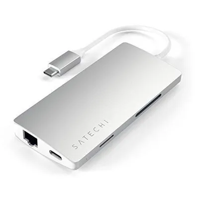 Satechi USB-C V2 Multi-Port Hub (8 in 1), Silber