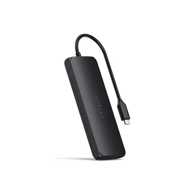 Satechi USB-C Multiport Adapter mit SSD Gehäuse (5 in 1), Schwarz