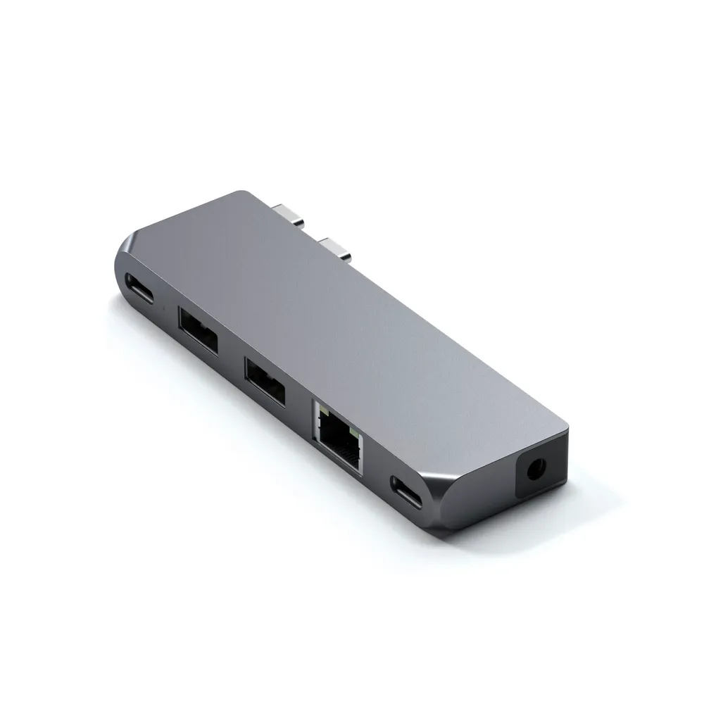 Satechi USB-C Pro Hub Mini (6 in 2), Space Grau