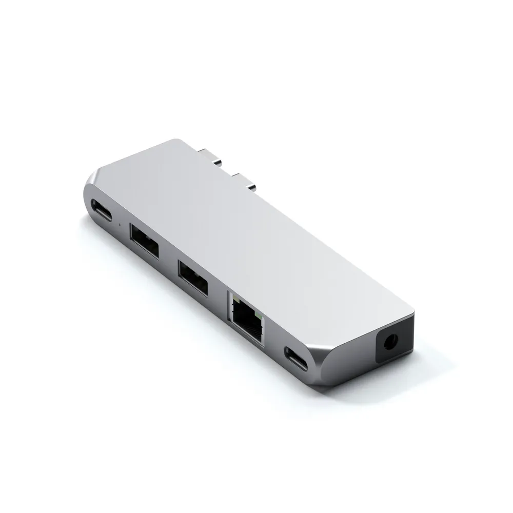 Satechi USB-C Pro Hub Mini (6 in 2), Silber