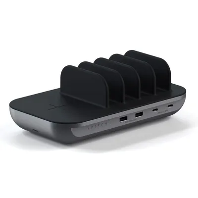 Satechi Multi-Device Lade Dock (4 in 1), Schwarz/Grau