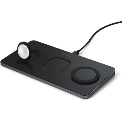 Satechi Trio Wireless Charging Pad, Schwarz