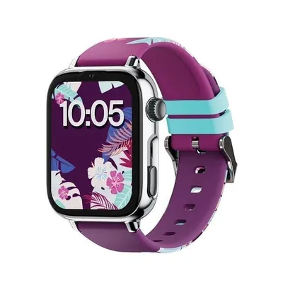 SaveFamily SaveWatch Plus 2 4G GPS 1,85" AMOLED Silber Lila Armband IP68 Pulsmesser SOS