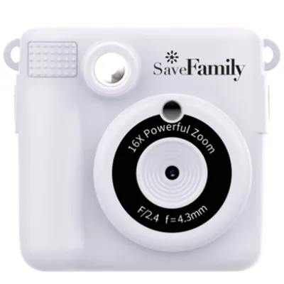 SaveFamilyCam Print Weiße Sofortbildkamera für Kinder