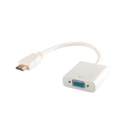 Savio CL-27B HDMI-auf-VGA-Adapter, 0,1 m, weiß, 1920 x 1200, Stecker/Buchse