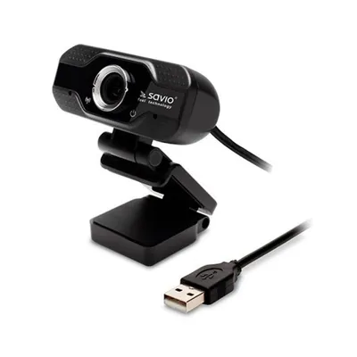 Savio AK-01 Webcam Full HD 1080p 30fps 120° USB-A Eingebautes Mikrofon Schwarz