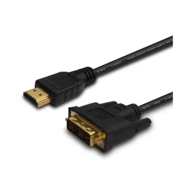 Savio CL-10 HDMI-auf-DVI-Kabel, 1,5 m, vergoldet, Stecker auf Stecker, Schwarz