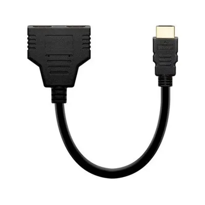 Savio AK-77 HDMI-Splitter, 2 Ausgänge, 1080p, 60 Hz, Plug & Play, Schwarz, 30 cm
