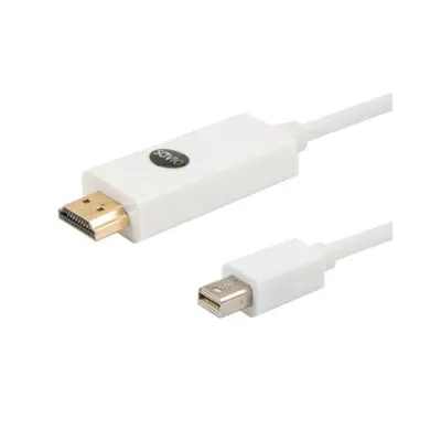 Kabel Savio CL-83 Mini DisplayPort auf HDMI 1,8 m Weiß vergoldete Kontakte
