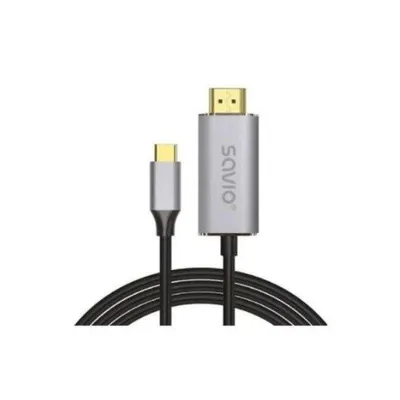 Grafikadapter Savio CL-170 USB Type-C HDMI 4K 2m Aluminium