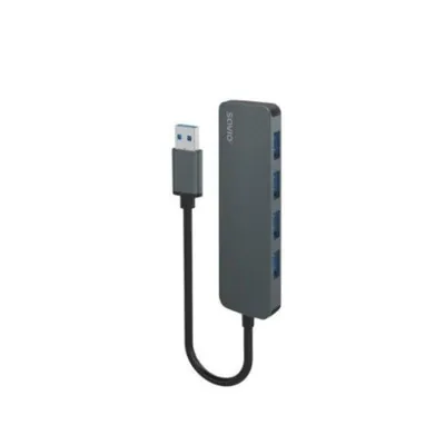 USB-Hub Savio AK-53 4x USB-A 3.1 Gen 1 Aluminium Grau