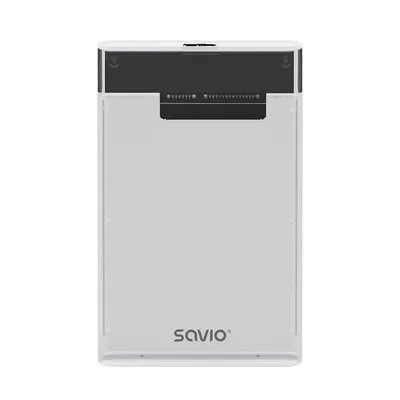 Festplattengehäuse SAVIO AK-66 2,5 Zoll Kunststoff Transparent Schwarz USB 3.0