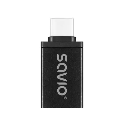 Adapter USB-A 3.1 auf USB-C 3.1 Savio AK-80 Schwarz
