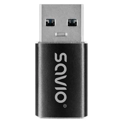 Adapter Savio AK-81 USB-C 3.1 Weiblich zu USB-A 3.1 Männlich
