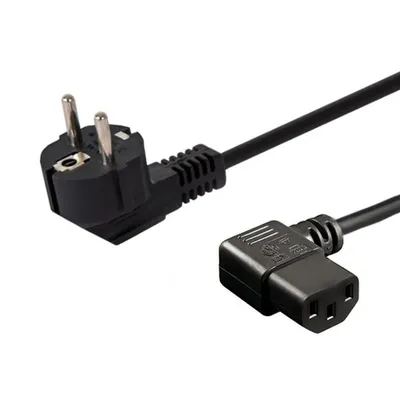 Savio Schuko-IEC C13 Stromkabel 1,2m 3-polig schwarz Kupfer 250V gewinkelt