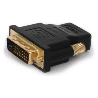 Adapter Savio CL-21 DVI-D 24+1 Stecker HDMI Buchse vergoldet Schwarz