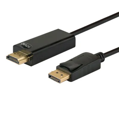 Savio CL-56 1,5 m HDMI 1080p vergoldetes DisplayPort-Kabel, Schwarz