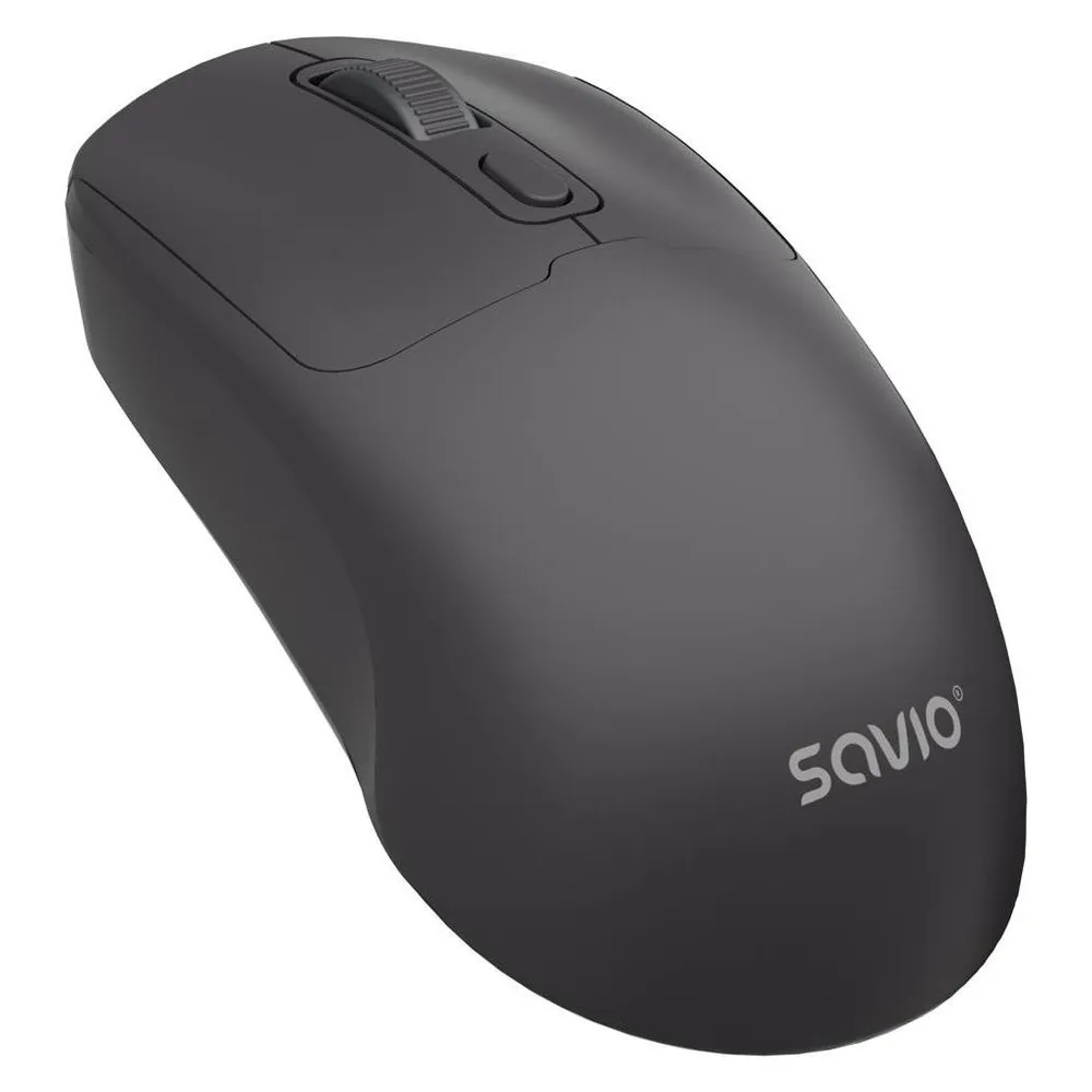 Ratón Savio MB-04 Bluetooth 2.4GHz 1600DPI Schwarz Doppelte Verbindung Leise