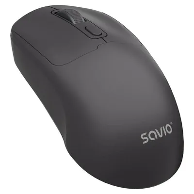 Ratón Savio MB-04 Bluetooth 2.4GHz 1600DPI Schwarz Doppelte Verbindung Leise