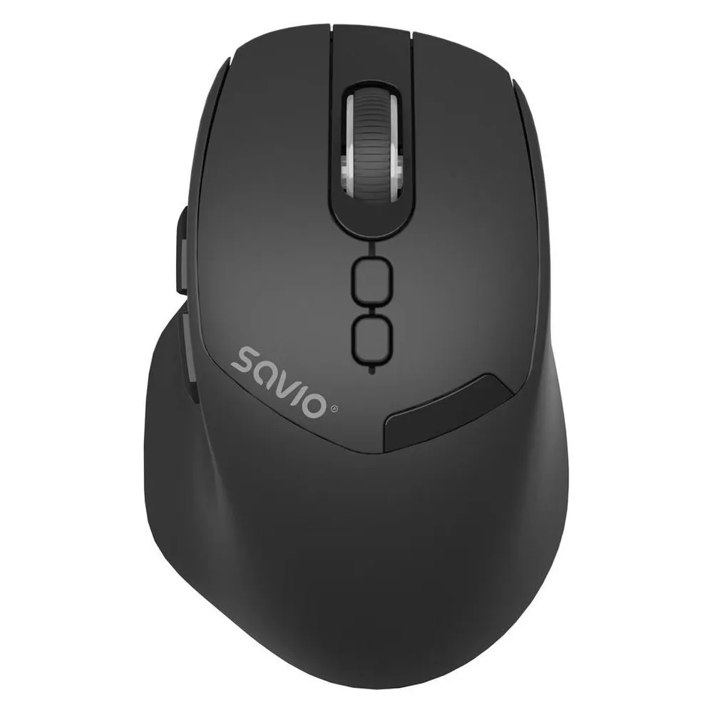 Ratón Savio MB-06 Bluetooth 3800DPI Schwarz Ambidextrisch USB-C Kabellos