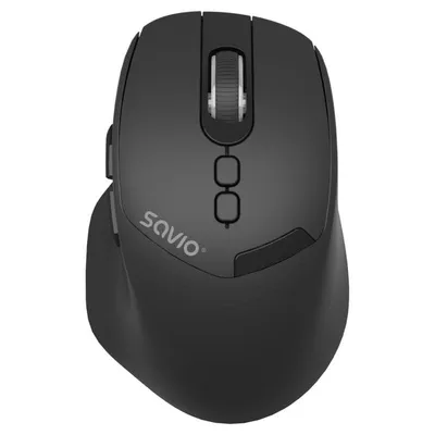 Ratón Savio MB-06 Bluetooth 3800DPI Schwarz Ambidextrisch USB-C Kabellos
