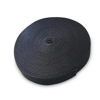 Kabelkanal Savio OC-01/B Klettband 10 m Schreibtisch/Wand Schwarz