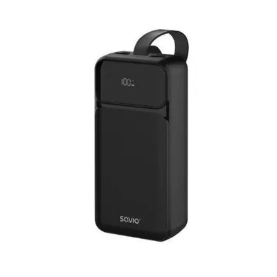 Powerbank Savio BA-10 Schwarz 30000 mAh Quick Charge Power Delivery LED