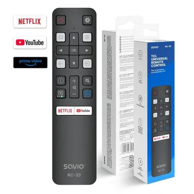Mando a distancia Savio RC-23 Universal TCL IR Inalámbrico 19 Botones
