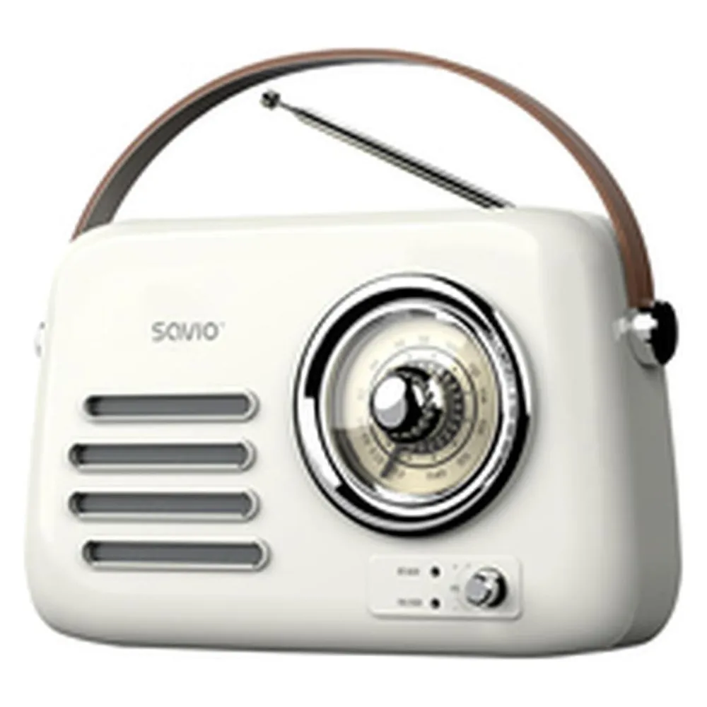 Radio Savio RS-02 Tragbar FM Bluetooth 5.3 Weiß 3 W USB