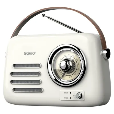 Radio Savio RS-02 Tragbar FM Bluetooth 5.3 Weiß 3 W USB