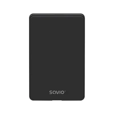 Caja PC Savio SAVAK-73 2.5" Aluminium Schwarz Kompakt Leicht USB 2.0