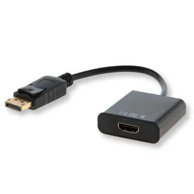 Savio DisplayPort-auf-HDMI-Adapter, 0,2 m, Schwarz, 1080p, Stecker auf Buchse