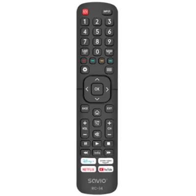 Savio RC-14 TV-Fernbedienung, kompatibel mit Hisense Smart TV