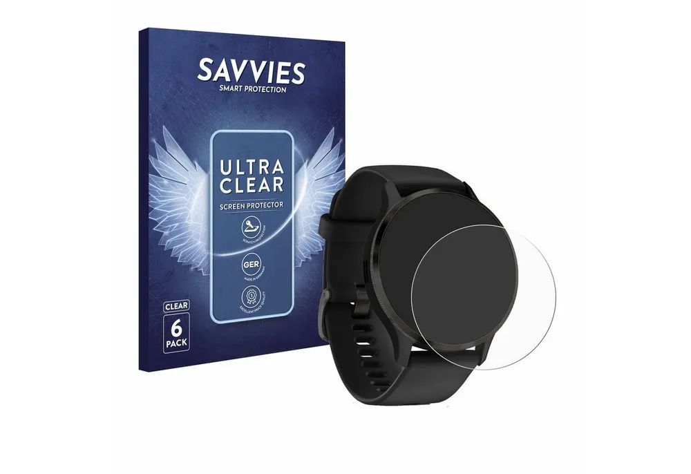 Savvies Displayschutzfolie Schutzfolie für Garmin Venu 3S, 6 Stück, Displayschutz Schutz Folie Klar Transparent