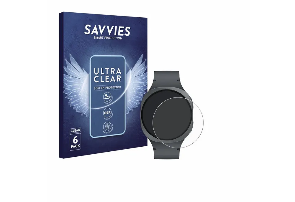 Savvies Displayschutzfolie Schutzfolie für Samsung Galaxy Watch 8 (40 mm), 6 Stück, Displayschutz Schutz Folie Klar Transparent