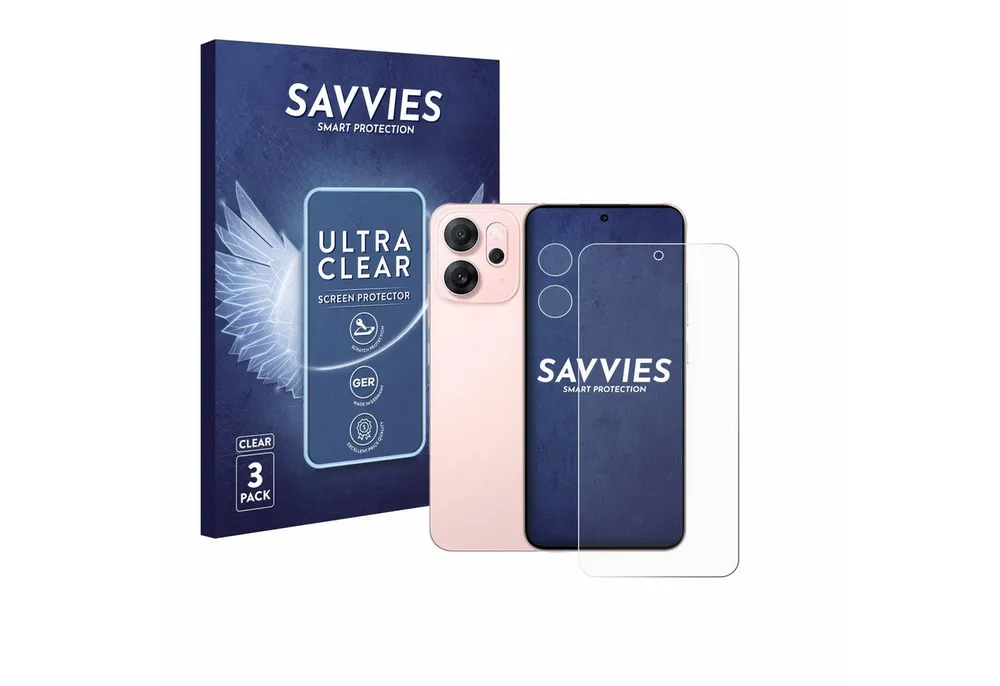 Savvies Displayschutzfolie Schutzfolie für Oppo Reno 14 F (Display+Kamera), 6 Stück, Displayschutz Schutz Folie Klar Transparent
