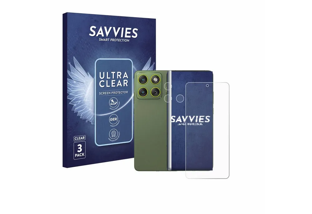 Savvies Displayschutzfolie Schutzfolie für Motorola Edge 70 (Display+Kamera), 6 Stück, Displayschutz Schutz Folie Klar Transparent