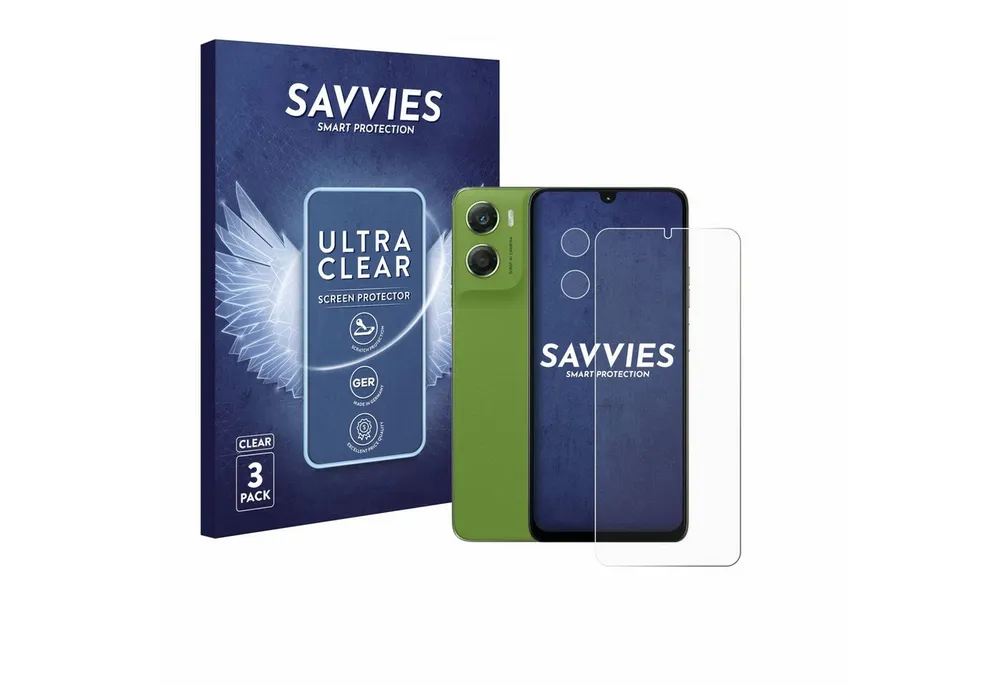 Savvies Displayschutzfolie Schutzfolie für Motorola Moto G06 (Display+Kamera), 6 Stück, Displayschutz Schutz Folie Klar Transparent