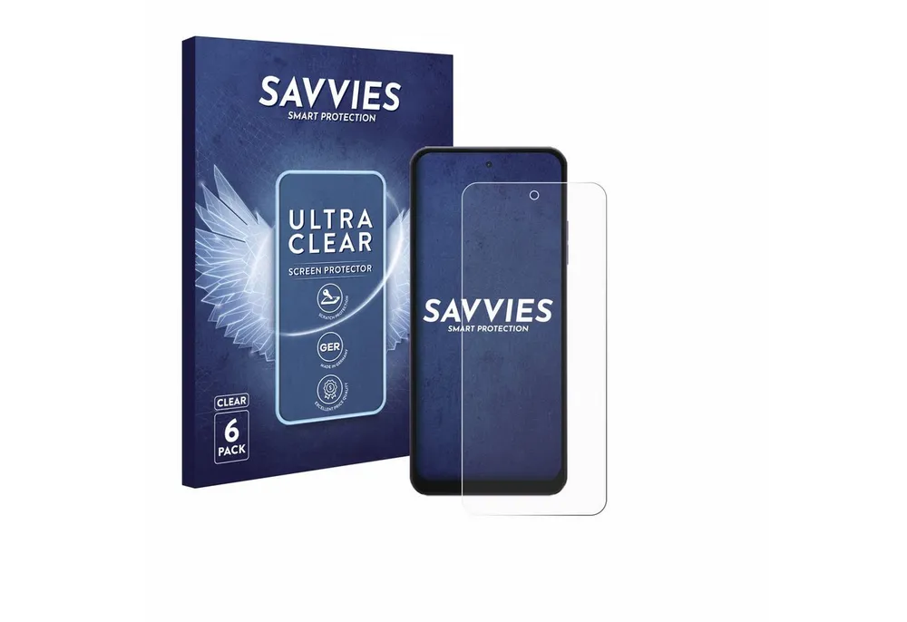 Savvies Displayschutzfolie Schutzfolie für Hotwav Note 13 Max, 6 Stück, Displayschutz Schutz Folie Klar Transparent