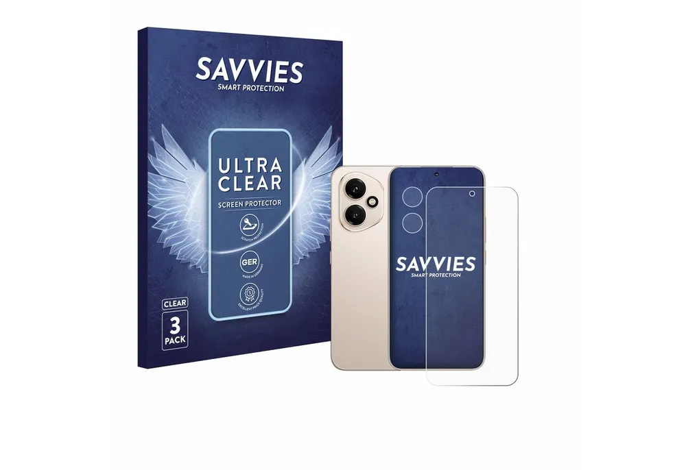 Savvies Displayschutzfolie Schutzfolie für Honor 400 (Display+Kamera), 6 Stück, Displayschutz Schutz Folie Klar Transparent