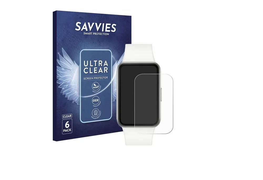 Savvies Displayschutzfolie Schutzfolie für Samsung Galaxy Fit3, 6 Stück, Displayschutz Schutz Folie Klar Transparent